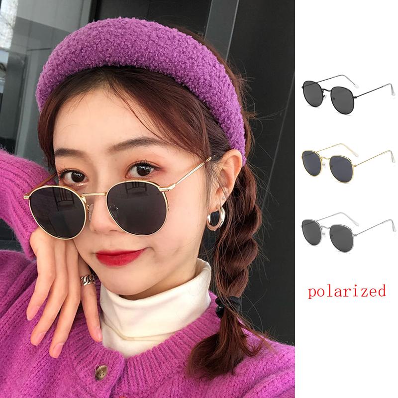 2PCS Polarized Minimalist Round Metal Sunglasses Women Men Fashion Simple Luxury Sun Glasses Go Out Driving Male Female Glasses