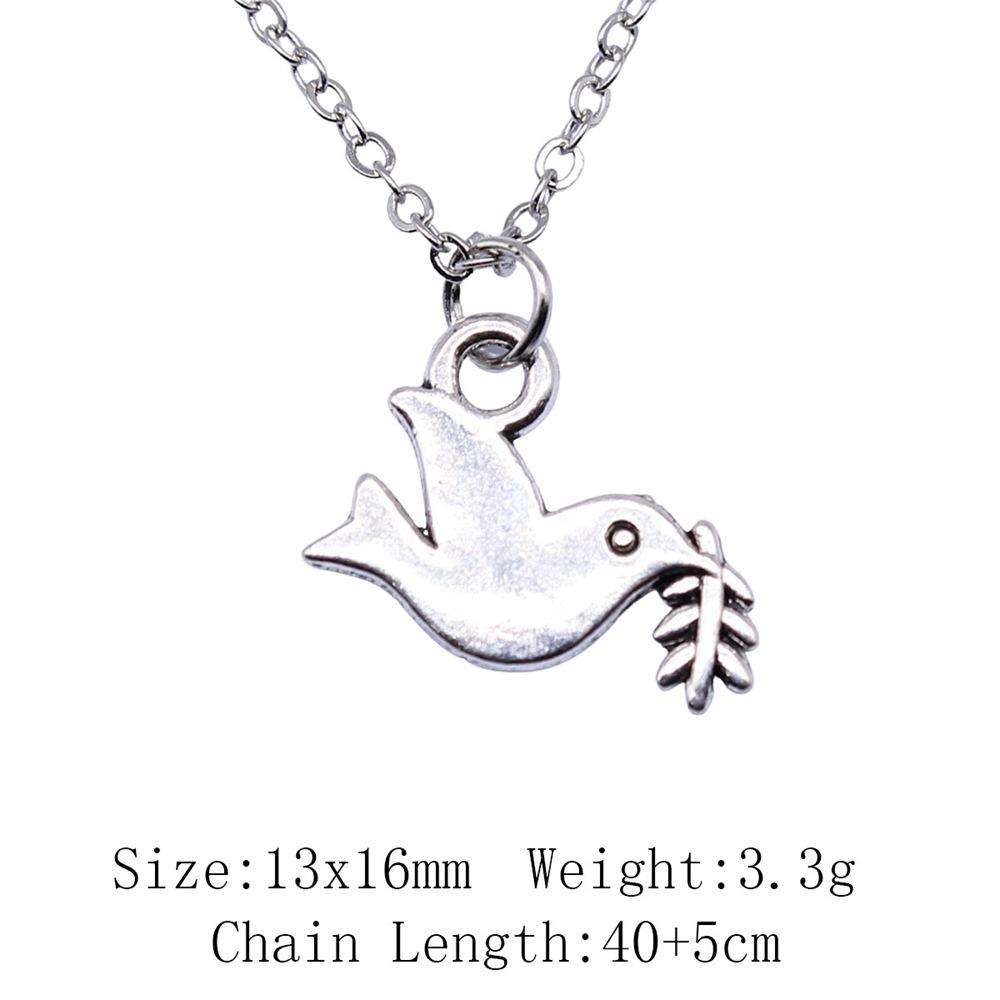 New Fashion Peace Symbol Pendants Necklace Jewelry Gift Peace Sign Peace Dove Necklace For Women