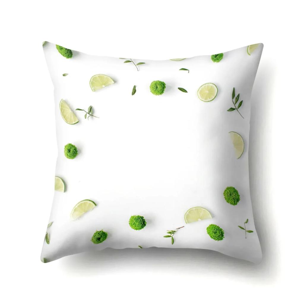 Simple Style Floral Print Pillow Cover Home Decoration Living Room Sofa Cushion Cover Office Chair Bedroom Room Decoration