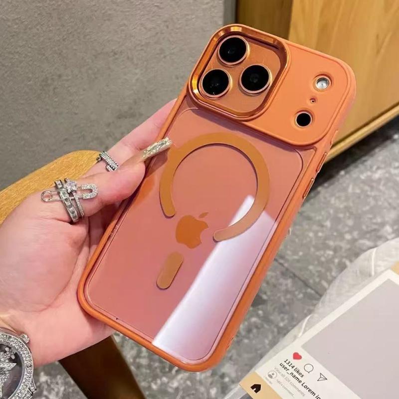 Defender Metalic Camera Case For iPhone 17 Air 16 15 14 13 12 11 Pro Max Plus For Magsafe Magnet Shockproof Clear Cover