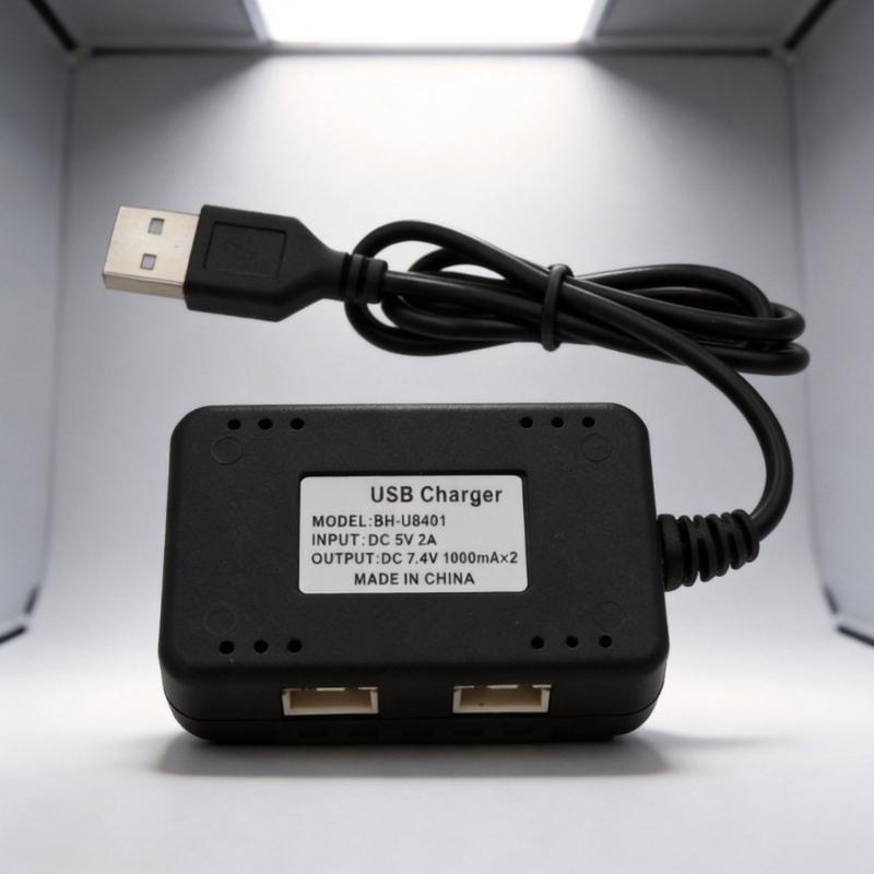 2 In 1 USB Power 7.4V Lithium Batteries Chargers Cord Compatible for 350mAh To 2200mAh Batteries for Remote Car