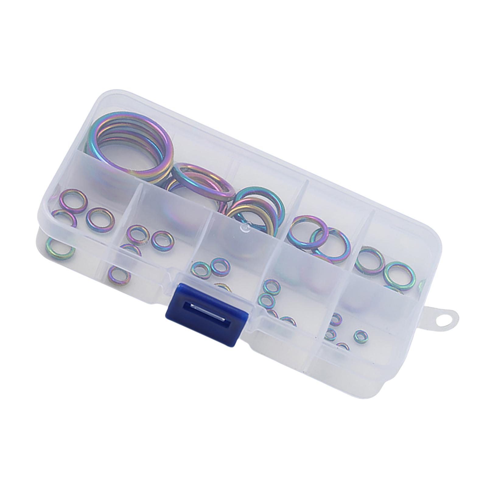 

40Pcs Fishing Rod Repair Accessories Colorful Fishing Rod Eye Fishing Rod Ceramic Guide Rings 0.18in to 1.17in Diameter 1
