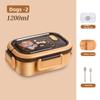 1200ML Portable Cartoon Bento Boxes with Fork and Spoon Microwave Fresh Salah Fruit Lunch Box Picnic Food Storage Containers