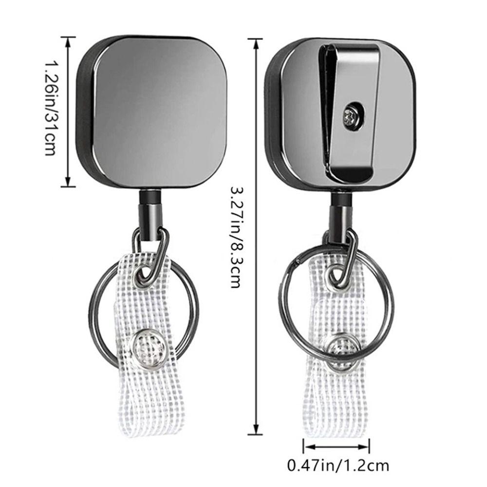 Tragbarer Metall-Zugspulen-Karabiner Einziehbarer Anti-Verlust-Ausweisspulen-Clip Einbruchsichere Kette Organizer Outdoor