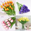 Exquisite No Color Fading Artificial Tulip Flowers For Cafe And Bookstore Decorations