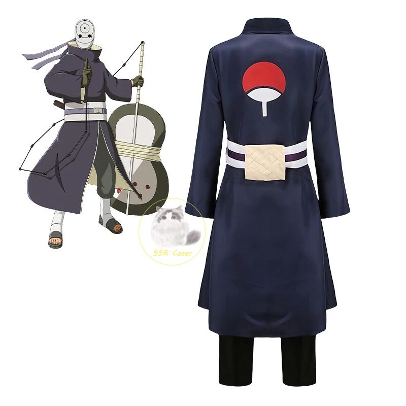 Bilibili Anime Tobi Uchiha Obito Cosplay Costume Uchiha Obito Uniform Mask Carnival Halloween Party Costumes Outfit for Adult