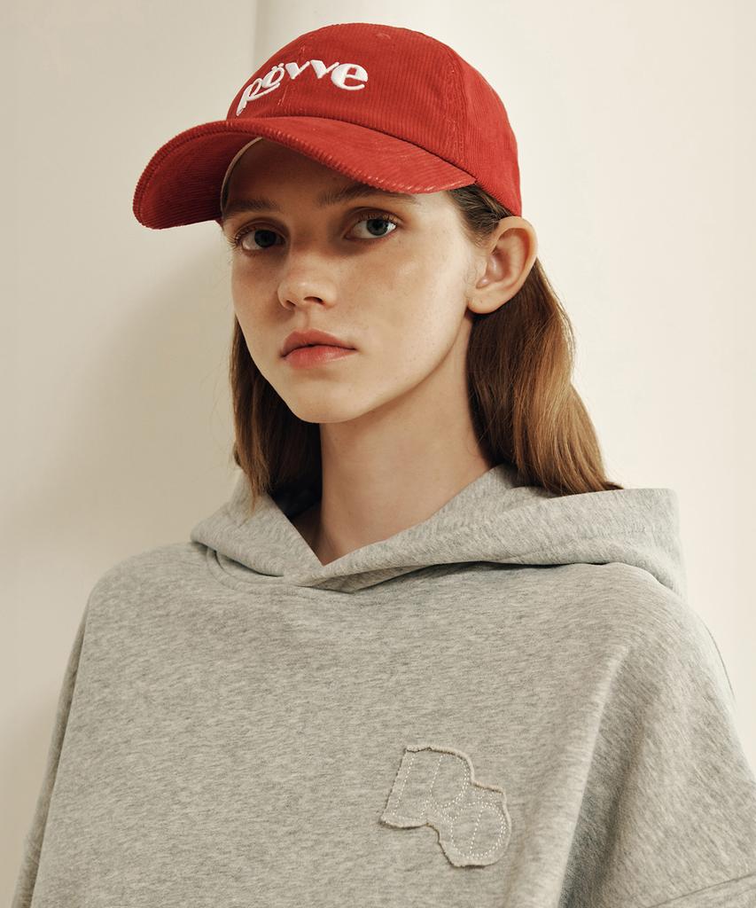 ROVVE Pigment Corduroy Logo Cap (Red)