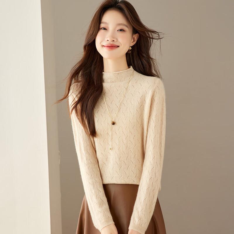 Srcr Women s 100% Cashmere Cable Knit Sweater M