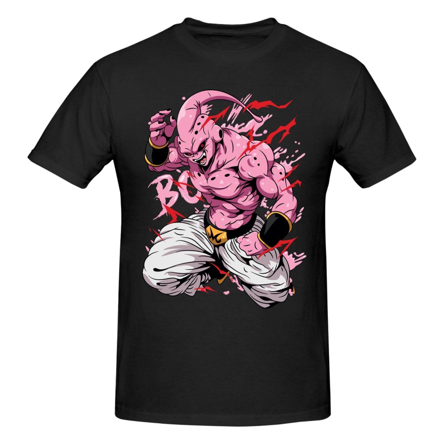 

2026 Новая мужская футболка с принтом Dragon Ball Уличный стиль Короткий рукав Хлопок Короткий рукав Топ Повседневный Новинка Дизайн Узор Футболка S чёрный