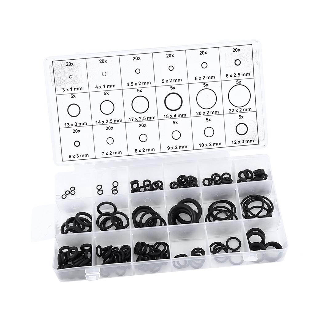 225pcs Assorted Rubber O Ring Washer Seals Gasket Assortment Set for Car