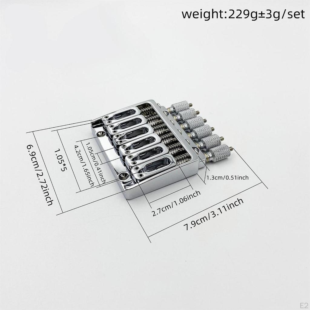 Guitar Fixed Bridge Musical Instruments Accessories Sturdy Construction Modern Stable Zinc Alloy
