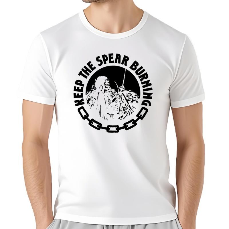 Camiseta Burning Spear Top De Verano Ropa Hippie Camiseta Para Hombre Ropa De Calle Camisetas Ajustadas Para Homb