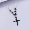 Gothic Skull Love Heart Necklace for Women Men Religious Crucifix Necklaces Punk Jewelry Gifts