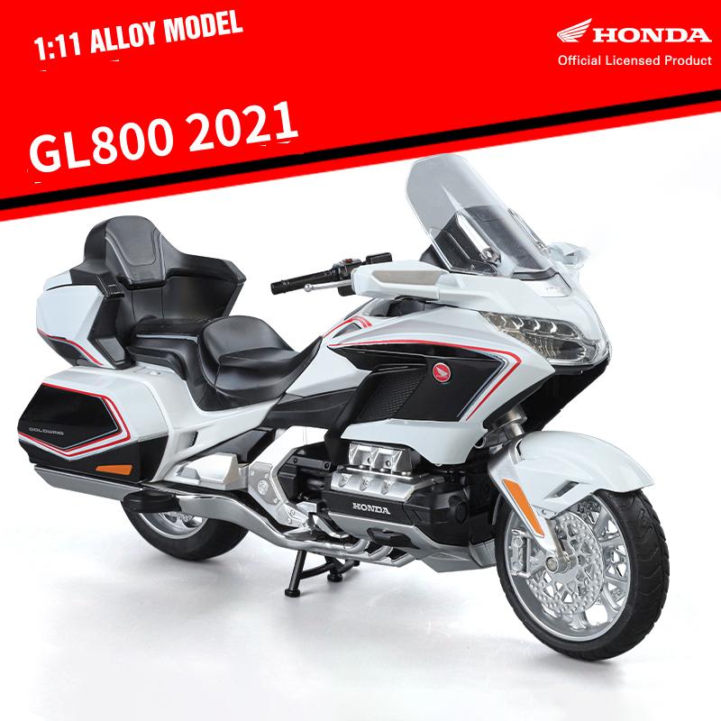 1/11 Honda Gold Wing GL800 2021 Alloy Die Cast Motorcycle Model Vehicle Collection Sound and Light Off Road Autocycle Toys Car