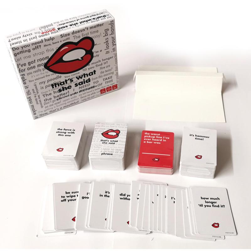 Thats What She Said  Game Hilarious Party Card Game for Adults 17+ Fun Twisted Humor To Get the Party Laughing