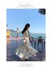 French Romantic Square Neck Floral Dress for Spring & Autumn 2026 - Gentle, Elegant, Long Fairy Vacation Dress