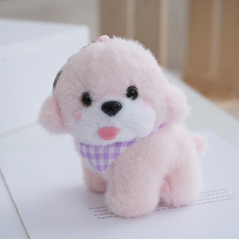 Dog Plush Adorable Keychain With Plush And Pp Cotton Filling For Decor Bag
