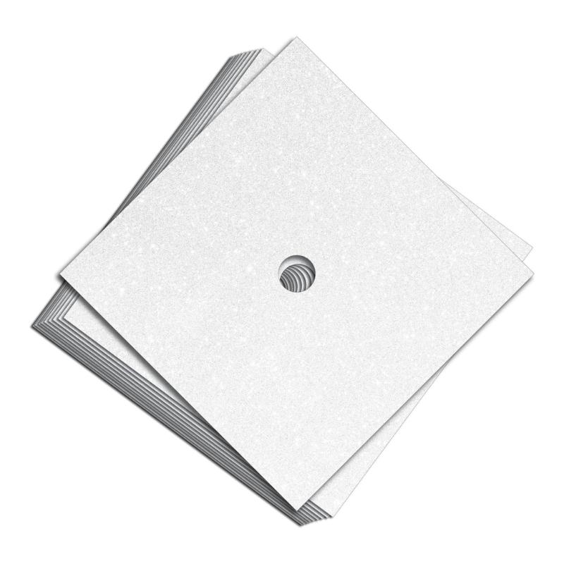 

10 Sheets Shimmering Glitters Cardstock Caps Decorations for Graduation Caps Toppers No Shedding Decoration Materials