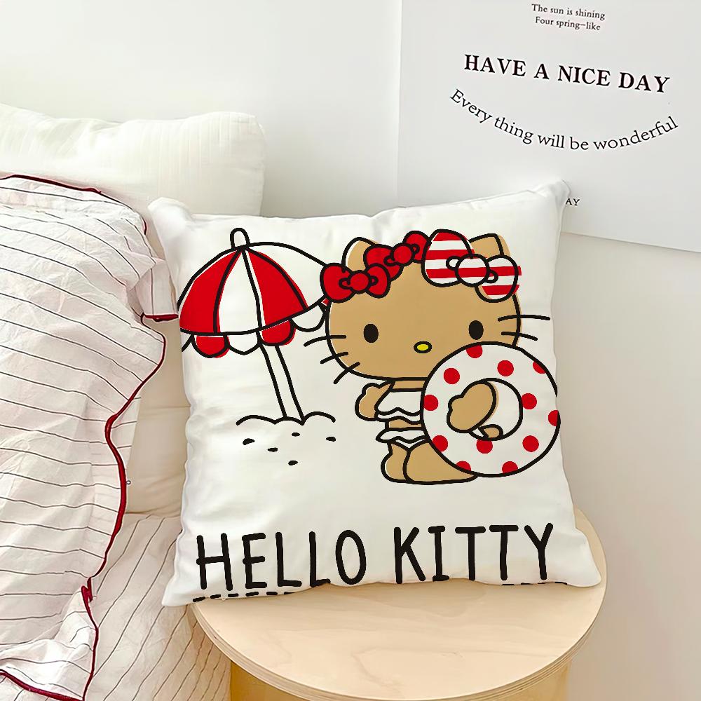 cartoon art cute cat h-HelloKitty SRO cushion cover soft Pillow Case for Sofa Living Room Home office Decor Protective Covers