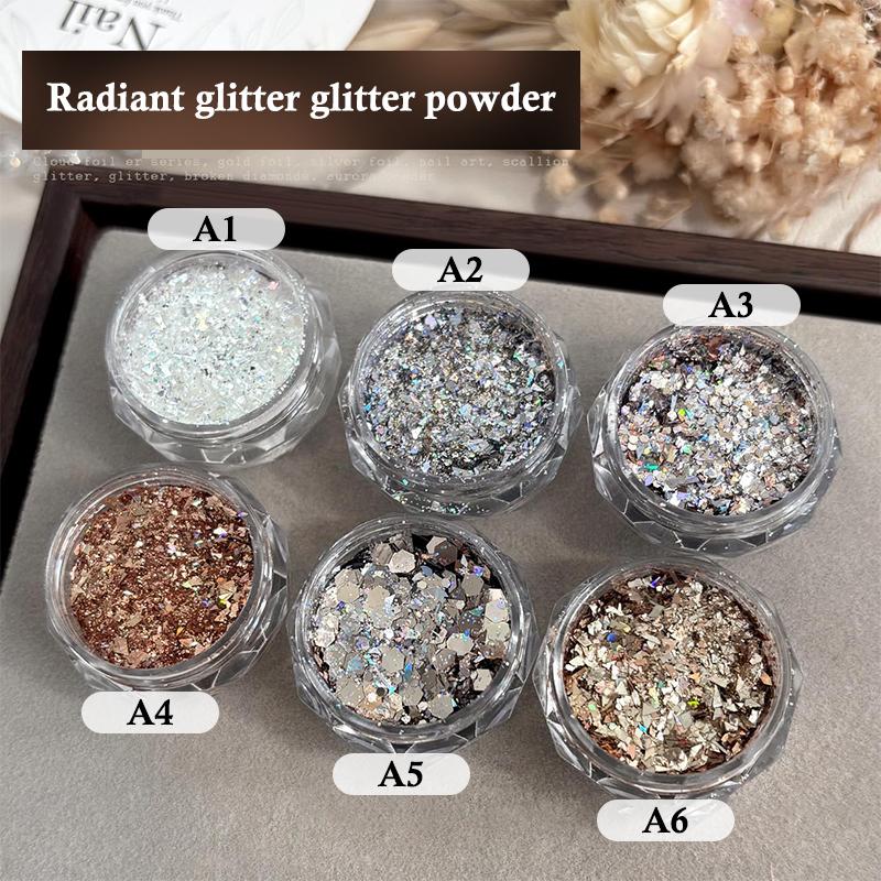 1Box Mini Sparkling Star Nail Glitter Sparkling Pentagram Nail Decoration Nail Salon Design Accessories DIY Nail Art Design