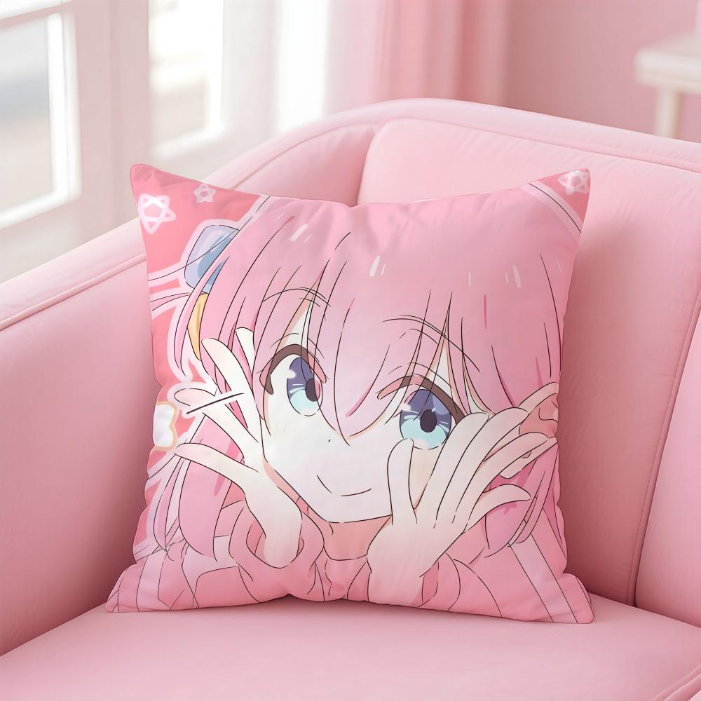 

Bocchi the Rock Cushion Cover Comfortable Reversible Pillow Cover Ideal for Car Sofa Bedroom & Beyond 12x12Inch