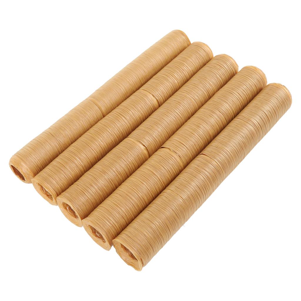 5 STK Pølse Kollagen Tarmer Utmerket Seighet Trygge Spiselige Tørkede Pølsetarmer Skinn for Hjemmekjøkken