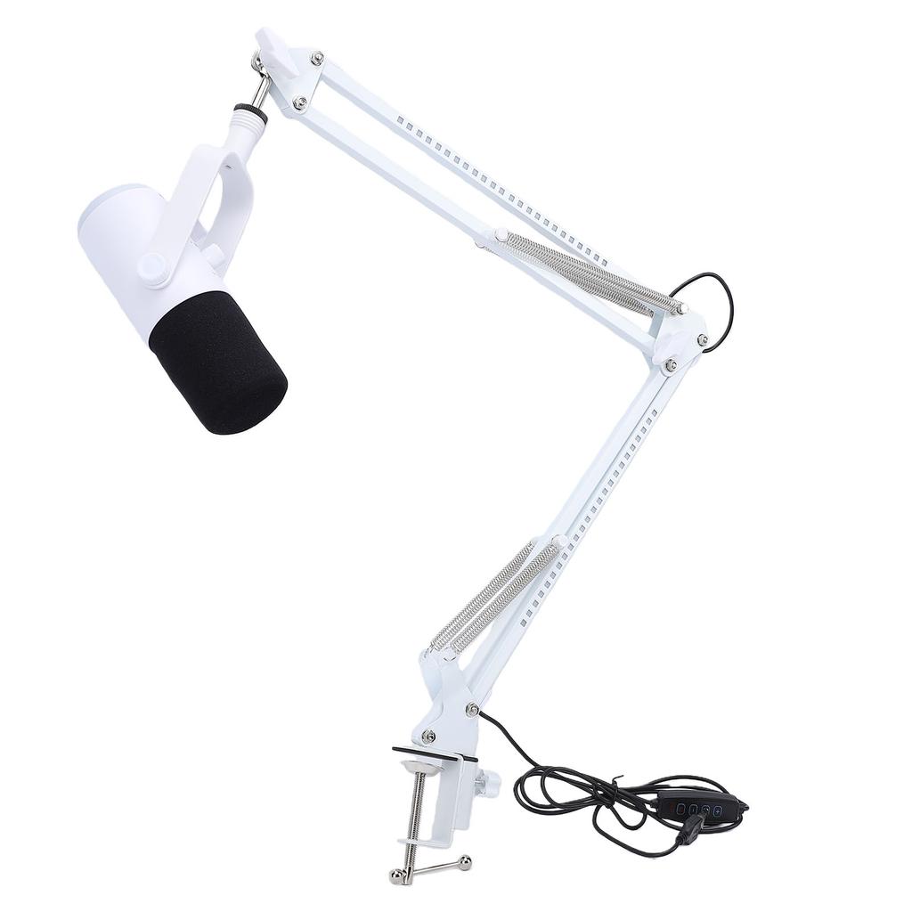 Gaming USB Microphone for PC Dynamic RGB Noise Cancellation Condenser Mic with Boom Arm for Strming Podcast
