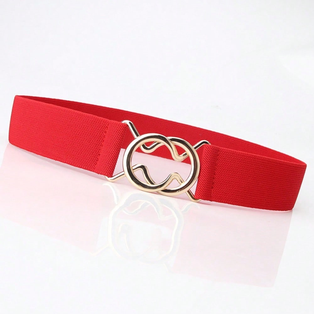 Simple Elastic Waist Seal Women's Dress Slim-fitting Belt Ring Buckle Waist Seal