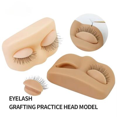 Abnehmbare Augenlider Wimpernverlängerung Trainingskopf Ersatzaugenlider Mini-Größe Wimpern-Übungskopf Mini-Modellkopf Wimpern-Übung