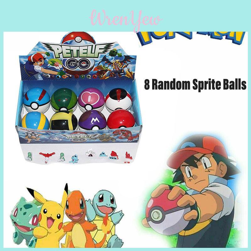 Kapesní monstrum Míčová hračka Průměr 7 cm Materiál ABS Sada 8 figurek Pokemon