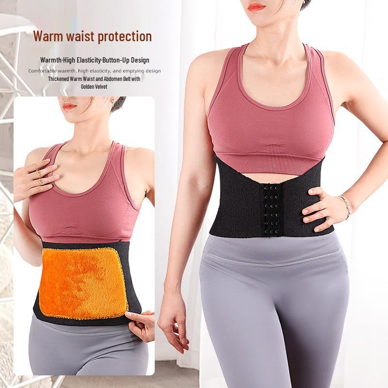 Golden Plush Adjustable Lumbar Support Belt – Warm, Thickened, Elastic Abdominal Binder
