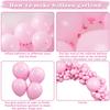 120Pcs pink latex balloon set suitable for birthday parties, weddings, Valentine's Day party decoration