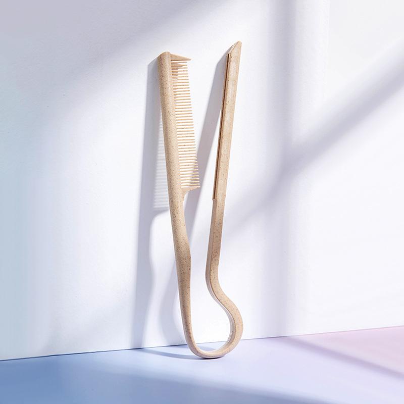 

Расческа-выпрямитель V-образная из пшеничной соломы Инструмент для домашней укладки Расческа-выпрямитель Уход за волосами