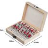 110V Hand Palm Router Tool Kit, 800W Power with 30000RPM High Speed, Includes 15 1/4" Router Bits Set