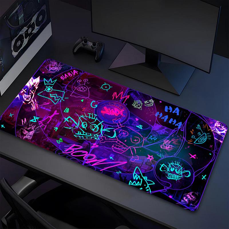 Space Party Xl Gaming Mouse Pad Nonslip Rubber Base Stitched Edge Waterproof Desk Mat For Pc Laptop Gamer Office Computer Accessories C92973
