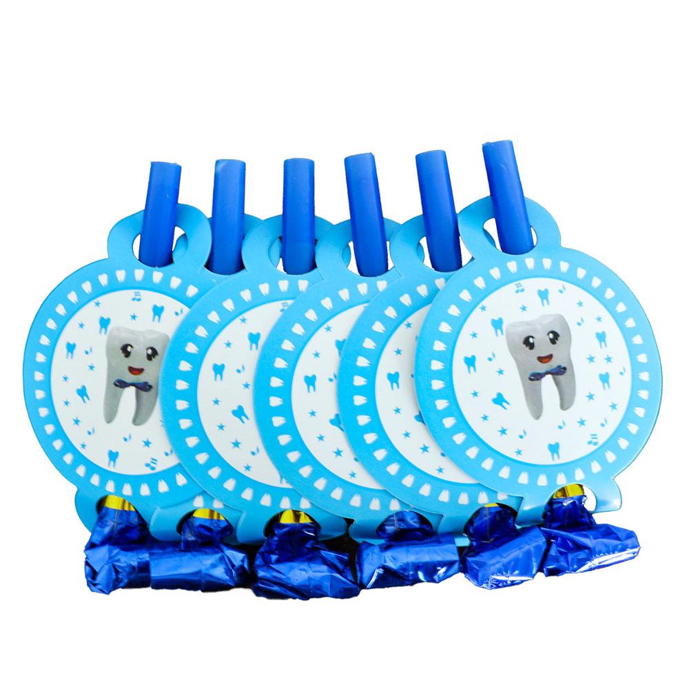 Blue Teeth Birthday Party Supplies Disposable Tableware Paper Plates Paper Cups Paper Towels Girls Birthday Party Decorations Styling