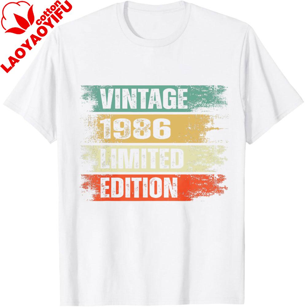 Maglietta Intage 1986 Regalo per 38° Compleanno per Uomini Donne Retro 1986 40° Compleanno Edizione Limitata T-shirt Grafiche Abbigliamento Uomo