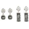 Ingemark 2 Styles Trendy Elegant Black Acrylic Pendant Earring for Women Classic Drop Earrings Charms Daily Wear Jewelry Gift