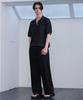 DRAW FIT [Fashion Planet X Drawfit] Cooling Relaxed Wide Elastic Waist Pants [Black]
