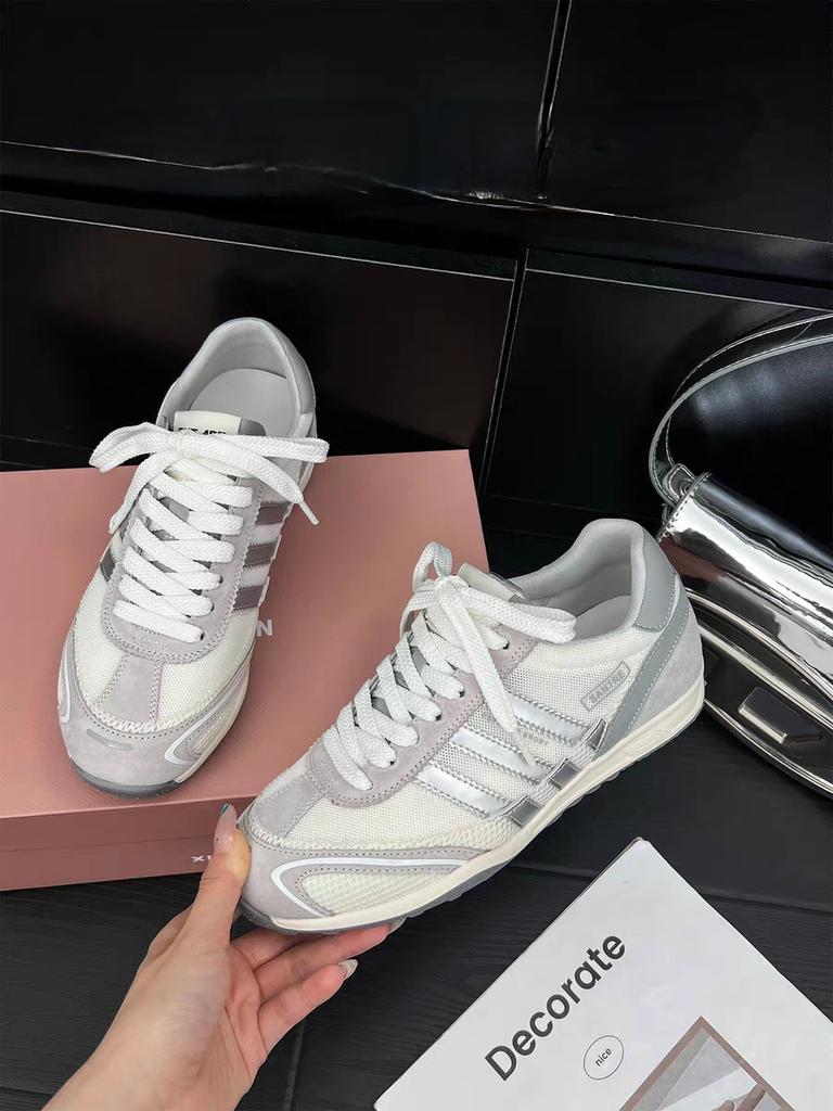 Retro Inner Height Increase German Training Shoes Women's 2025 New Summer Versatile Breathable Mesh Forrest Gump Shoes Soft-soled Mountaineering Shoes