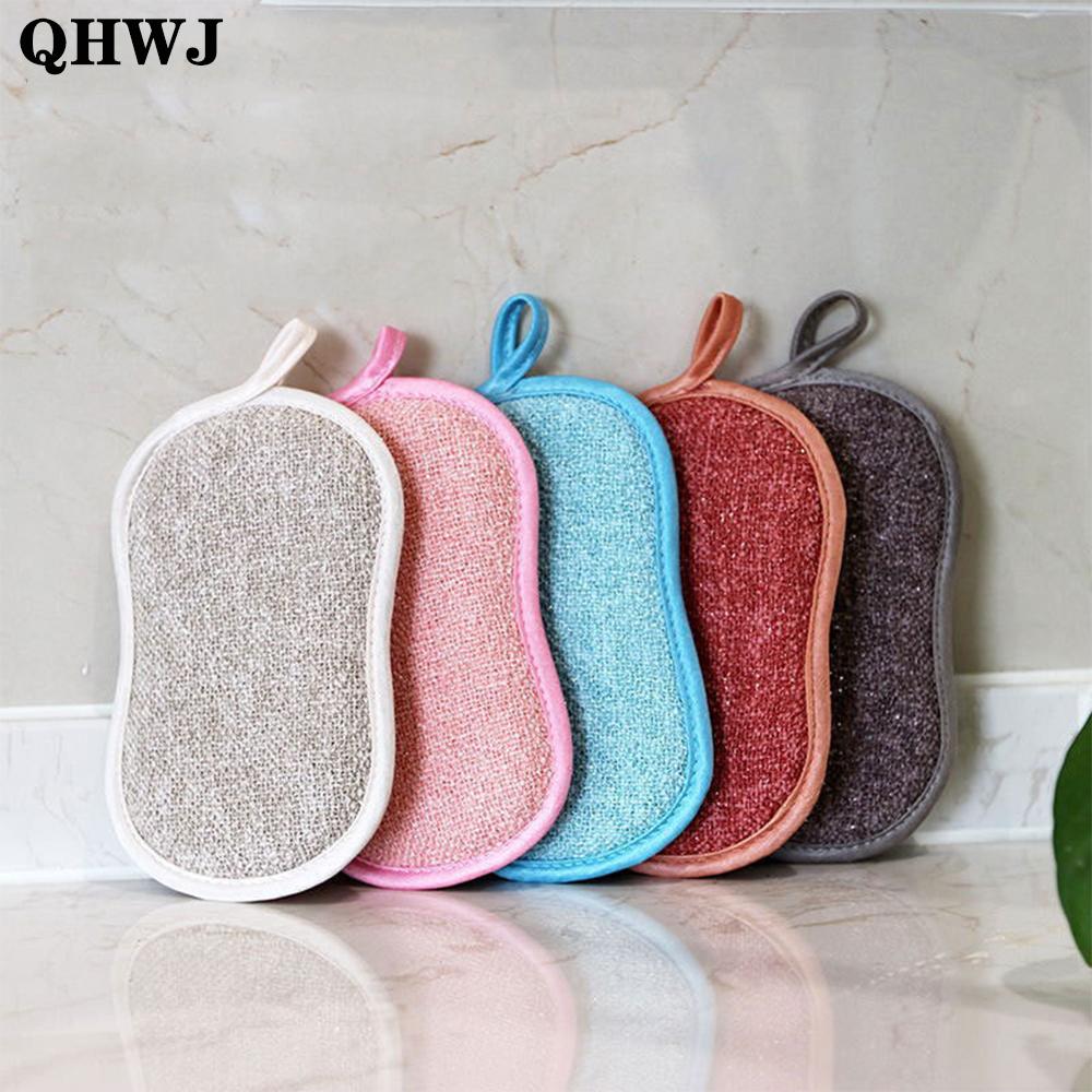 

Бытовая двусторонняя губка для мытья посуды, кухонная тряпка, волшебная салфетка, кисть для мытья посуды, кастрюли