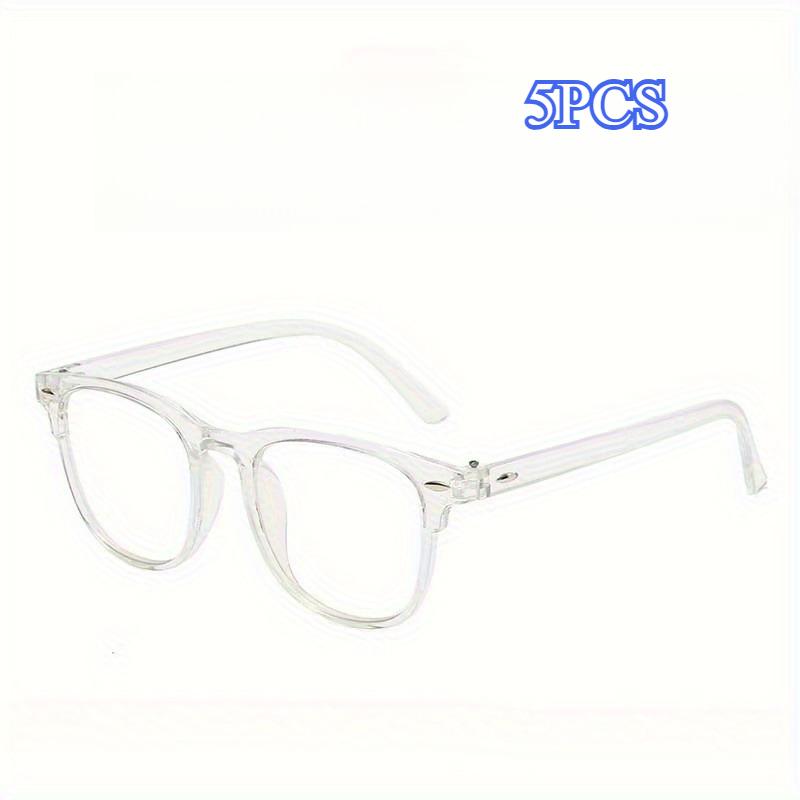 

5 пар ретро квадратных очков с защитой от синего света