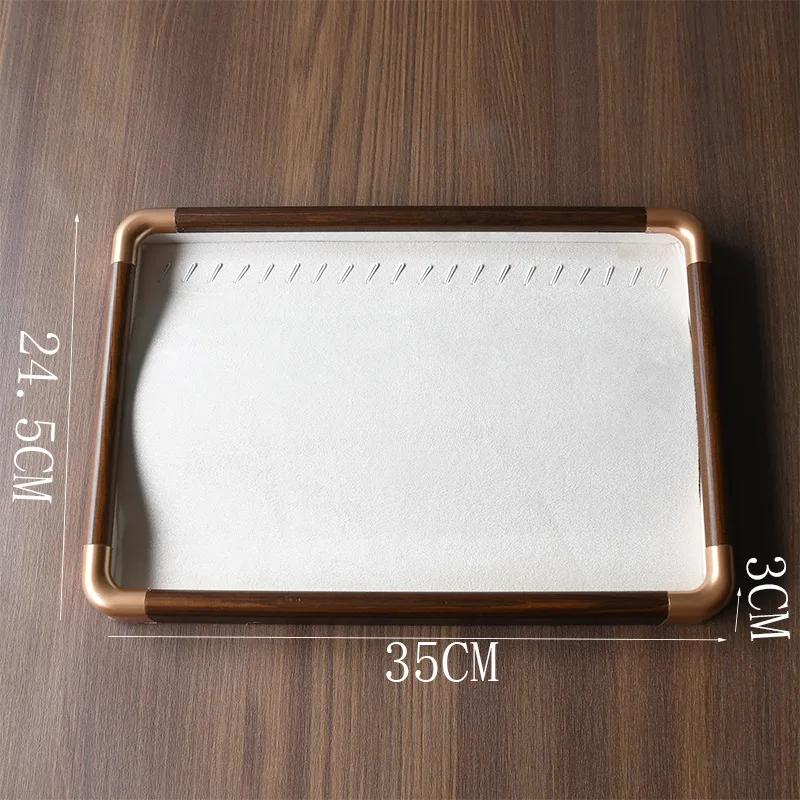 Solid Wood Jewelry Storage Tray Walnut Storage Box Jewelry Store Home Rings Necklaces Bracelets Organizer Family Store Display