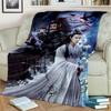 Drama The Untamed Xiao Zhan Wang Yi Bo Soft Throw Blanket Throw Blanket Soft Cartoon Printed Bedspread Bedspread Sofa Gift