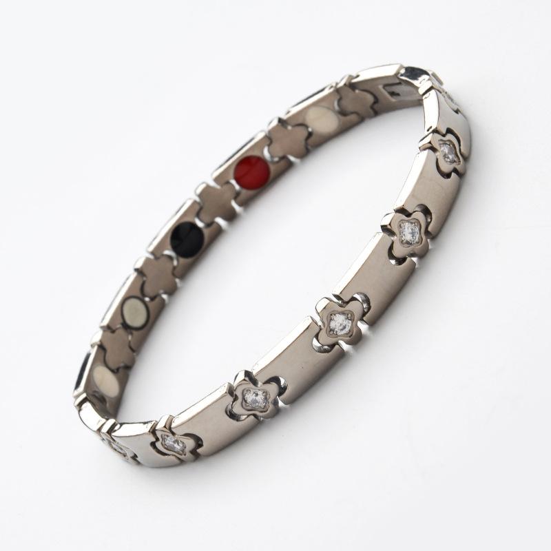 Creative Popular TY362 Magnet Bracelet Women's Diamond-encrusted Titanium Steel Jewelry