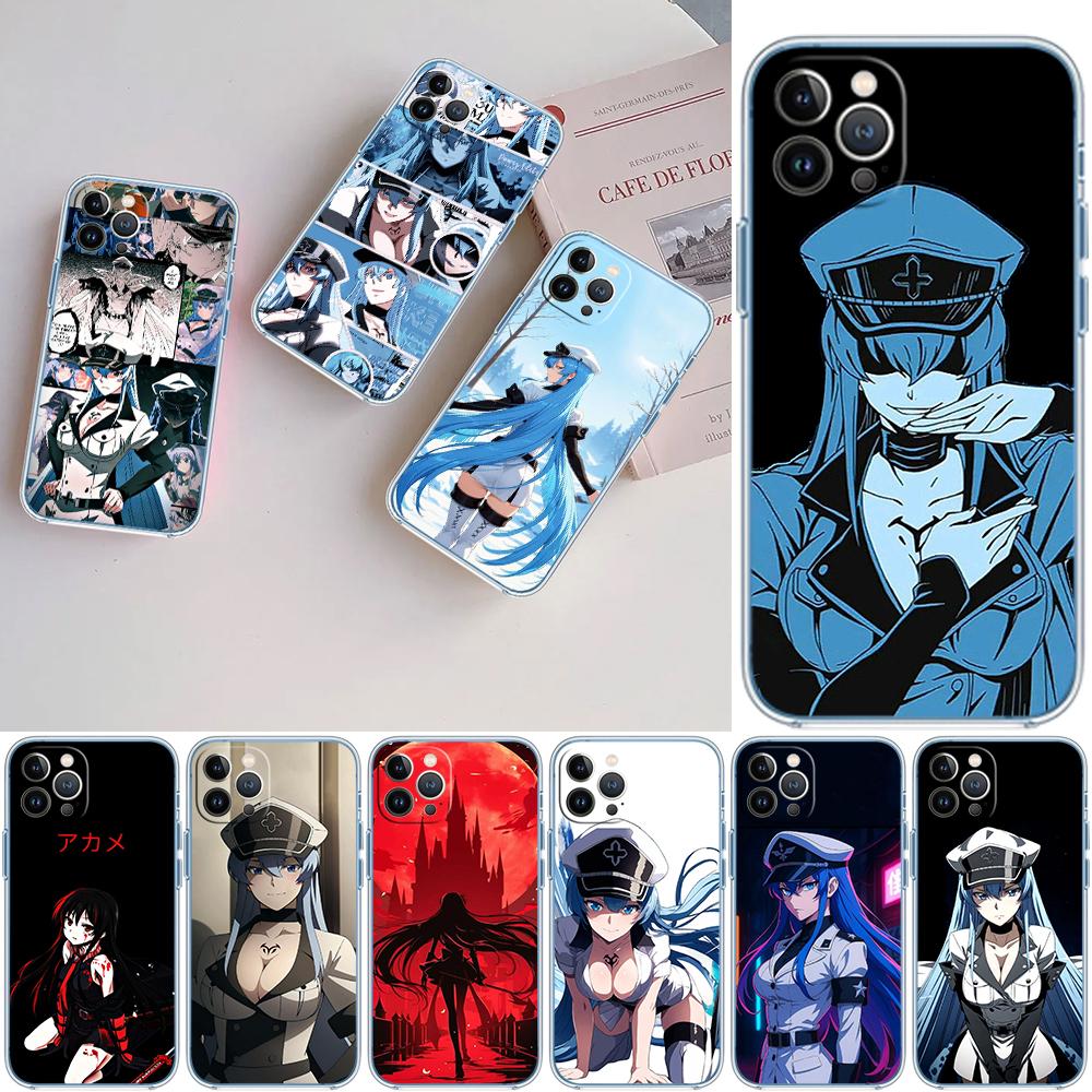 LO8 Anime Esdeath Soft Shell Transparent Phone Case for Samsung Galaxy A04 A04S A14 A23 A34 A54 M23 M33 M52 M53