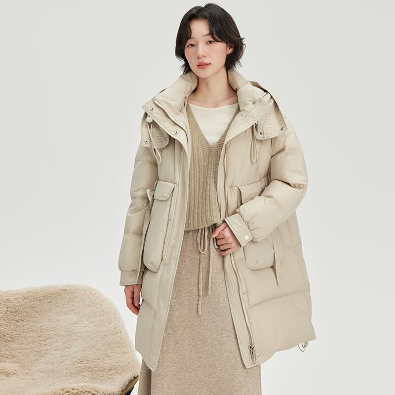 

XueZhongFei Women s Mid-length Down Jacket X40147180F 160/84A