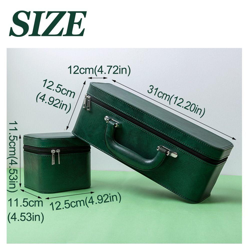 PU Leather Wristwatch Holder Compact Bracelet Carrying Case Antique Collection