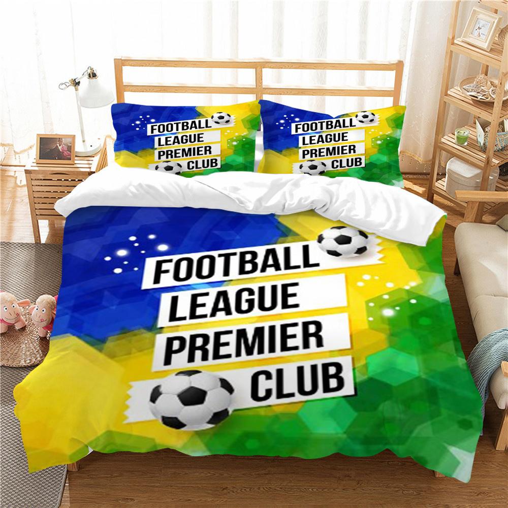 3D Soccer Printing Duvet Cover Set with Pillowcase Luxury Home Textiles Soft Bedding Set Children Twin Single Size Cool Bed Sets