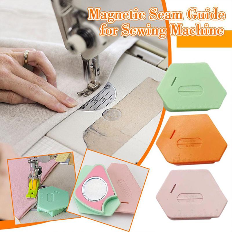 Anti-Slip Grip Sewing Machine Guide Magnets Sewing Machine Attachments Multifunctional Ruler Hemmer Sewing Magnetic Seam Guide